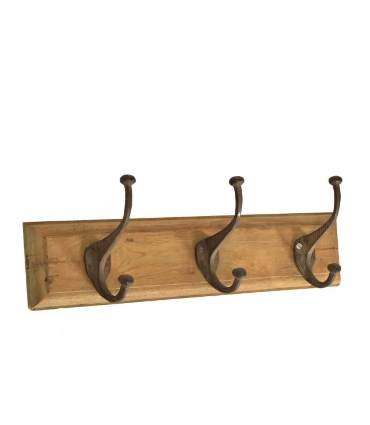 3 Hook Wooden Coat Rack