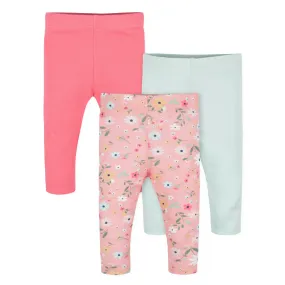 3-Pack Baby Girls Fox Pull-On Leggings