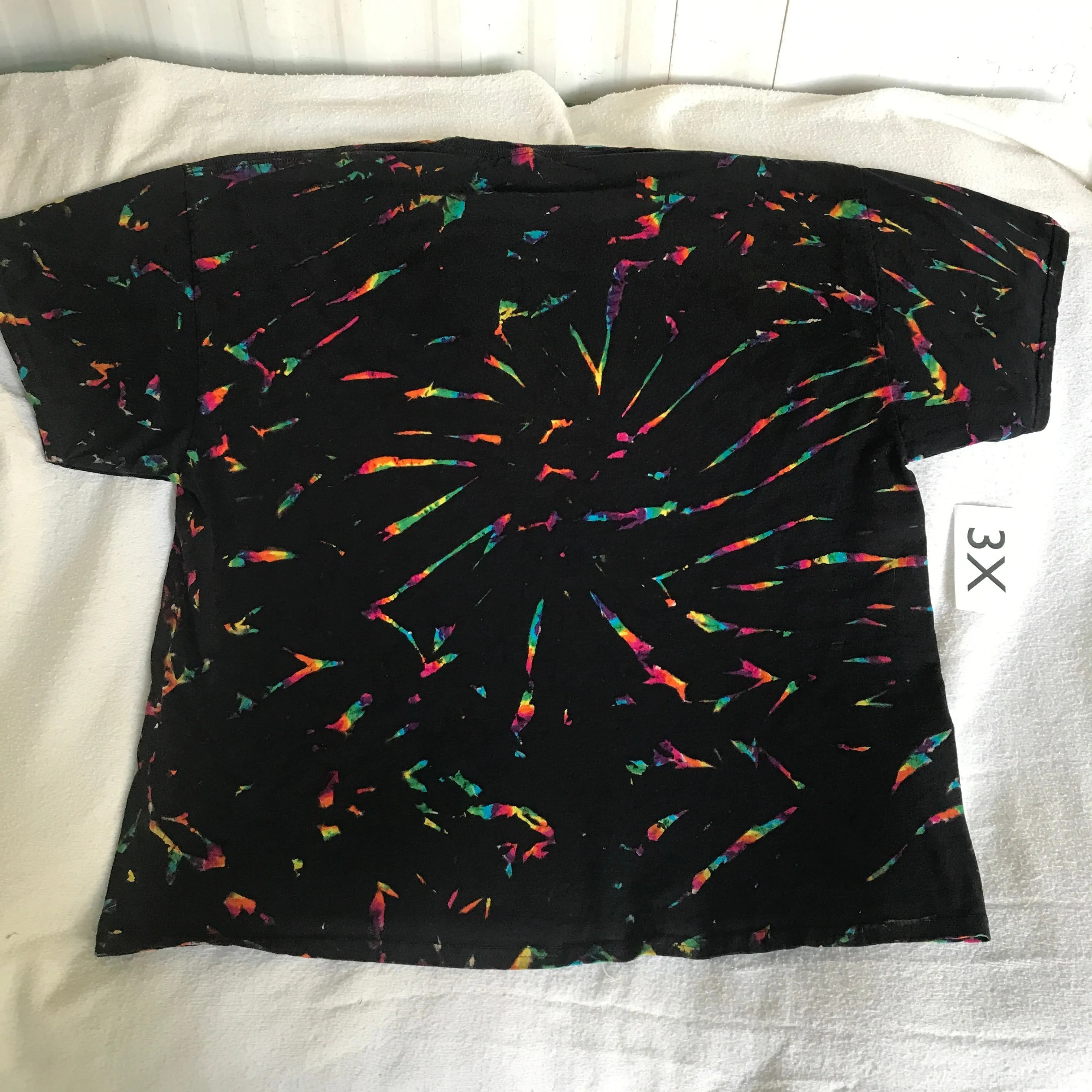 3X Midnight Crystal Rainbows Scrunch Tie-Dye  tee #2