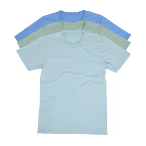 Basic Blank T-Shirt Summer Pack - Light Blue, Light Green, Sky Blue