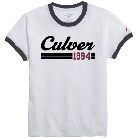 Culver 1894 Intramural Ringer Tee - White/Black Trim