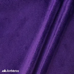 Dark Purple Rich Solid Minky Fabric By The Roll ( 20 Yards ) Wholesale Fabric