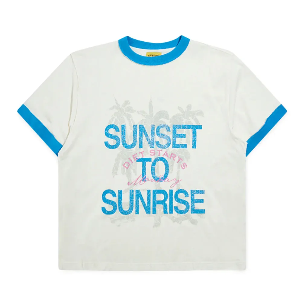 Diet Starts Monday Sunset Ringer SS Tee