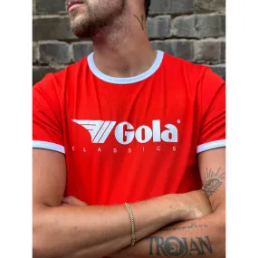 Gola - Red & White Short Sleeve Ringer - T-Shirt