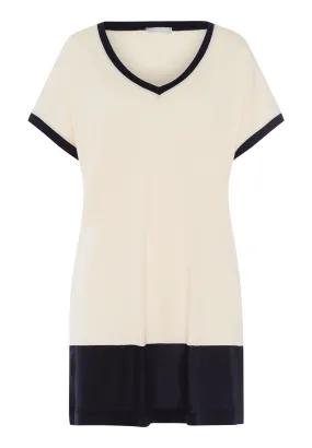 Laura Color Block Nightgown | Antique White 74260-2221