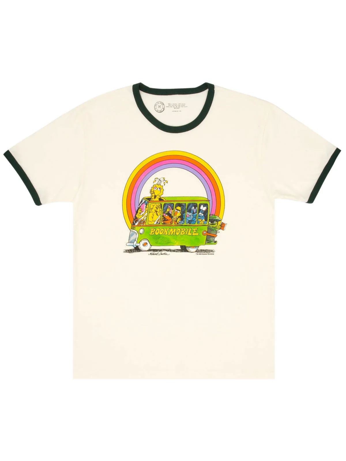 Sesame Street Bookmobile Unisex Ringer T-Shirt