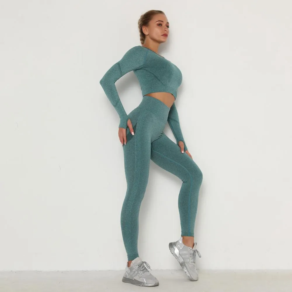 Yoga Set Sports Suit Women Workout Sports Outfit Fitness Set Wear